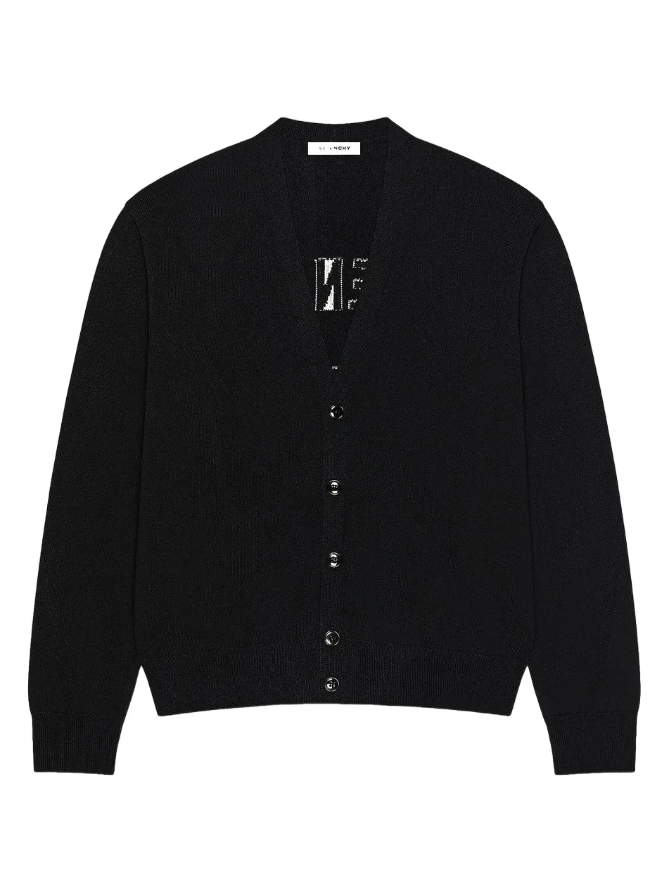 Men's Couture Seam Cardigan in Knit - Black Men's Couture Seam Cardigan in Knit - Black