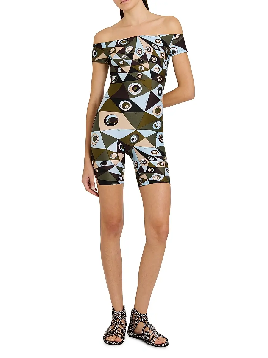 Pucci Women's L'Alba Printed Jumpsuit - Khaki Blue | Thumbnail 2 Pucci Women's L'Alba Printed Jumpsuit - Khaki Blue | Thumbnail 2