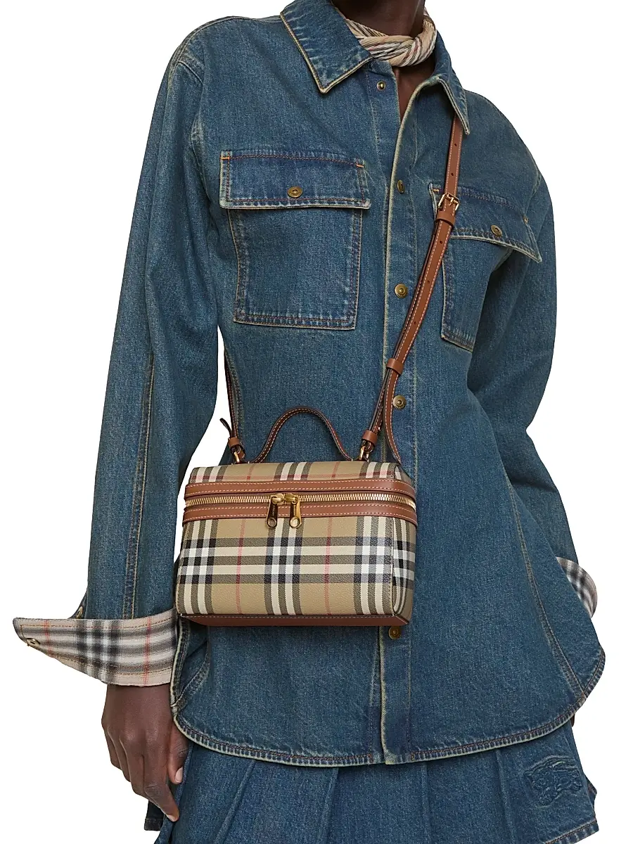 Burberry Women's Heritage Check Vanity Bag | Thumbnail 2