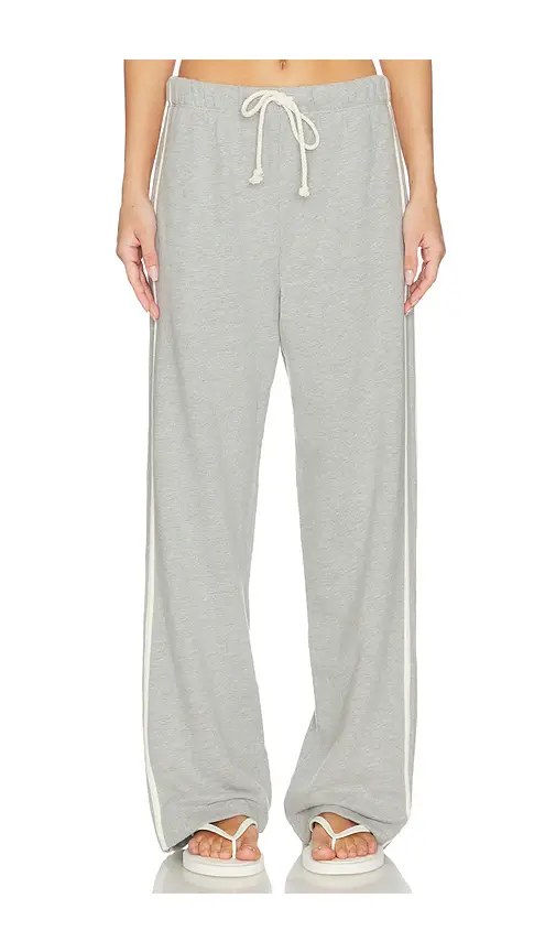 DONNI. The Eco-Terry Stripe Crop Pant | Thumbnail 2