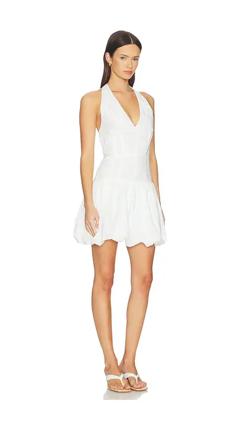 Simkhai Brooke Cotton Halter Mini Dress | Thumbnail 2 Simkhai Brooke Cotton Halter Mini Dress | Thumbnail 2