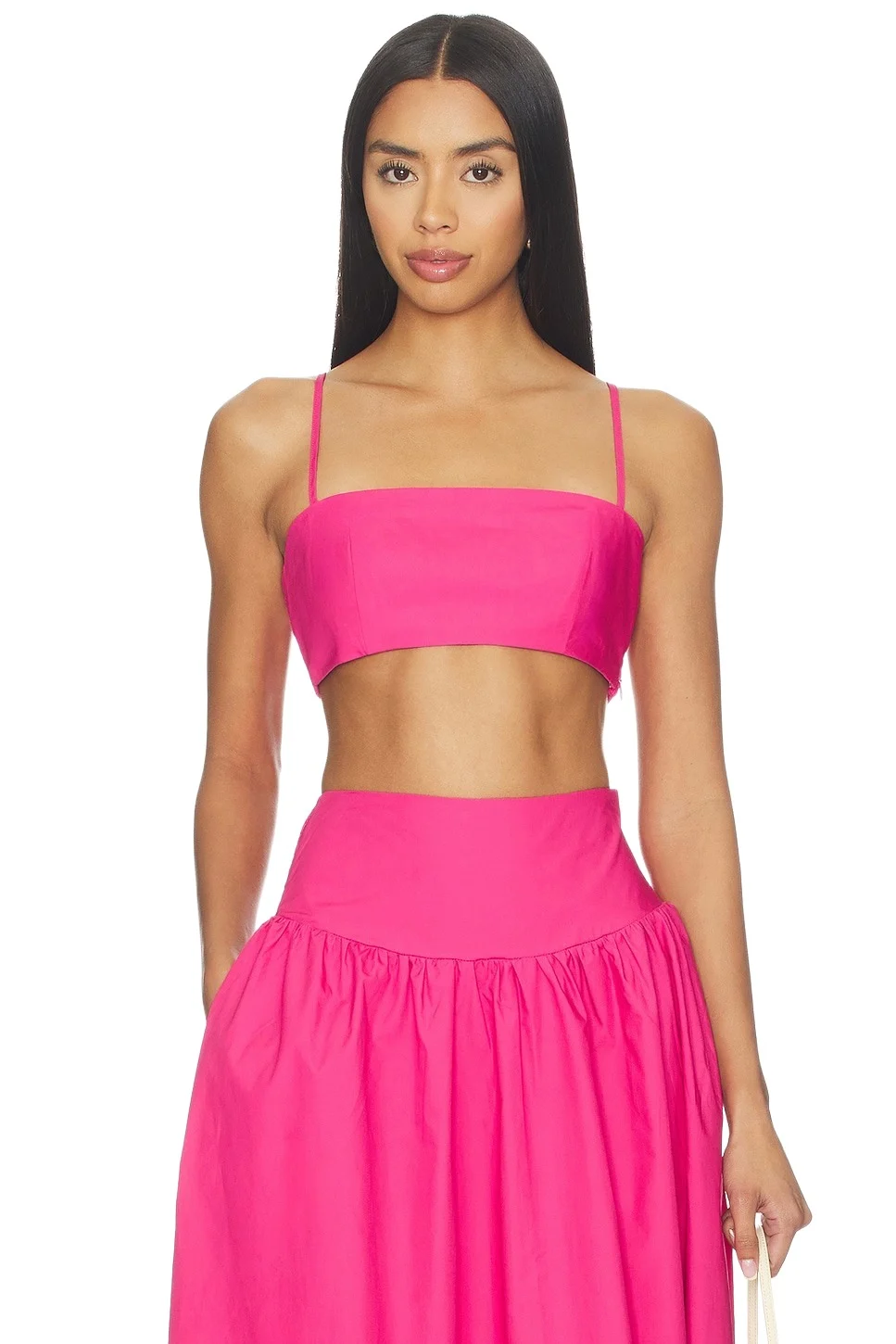 Poplin Crop String Top