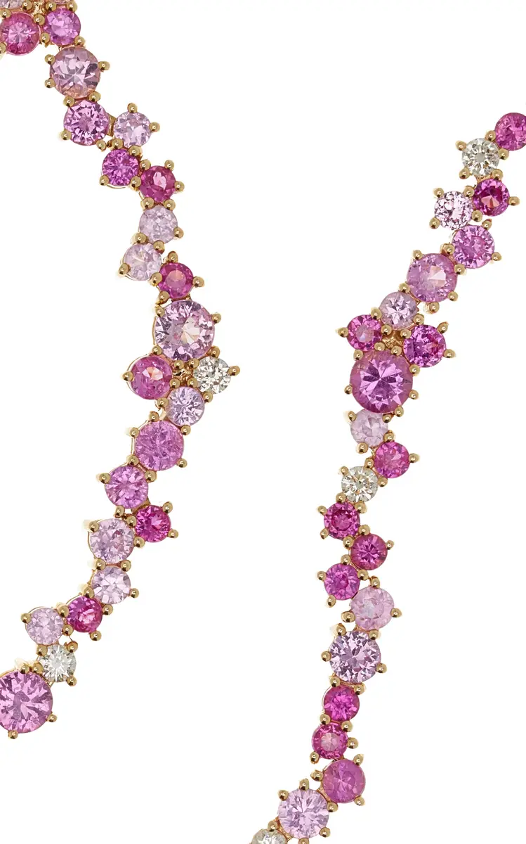 Sydney Evan 14K Gold; Diamond; and Pink Sapphire Cocktail Eternity Necklace | Thumbnail 3 Sydney Evan 14K Gold; Diamond; and Pink Sapphire Cocktail Eternity Necklace | Thumbnail 3