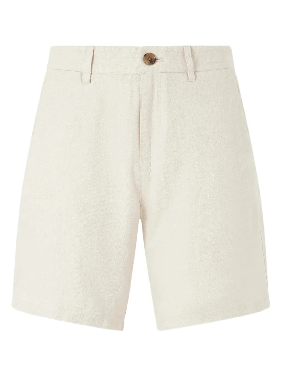 Aden 1454 Straight-Leg Linen Shorts - Men Aden 1454 Straight-Leg Linen Shorts - Men