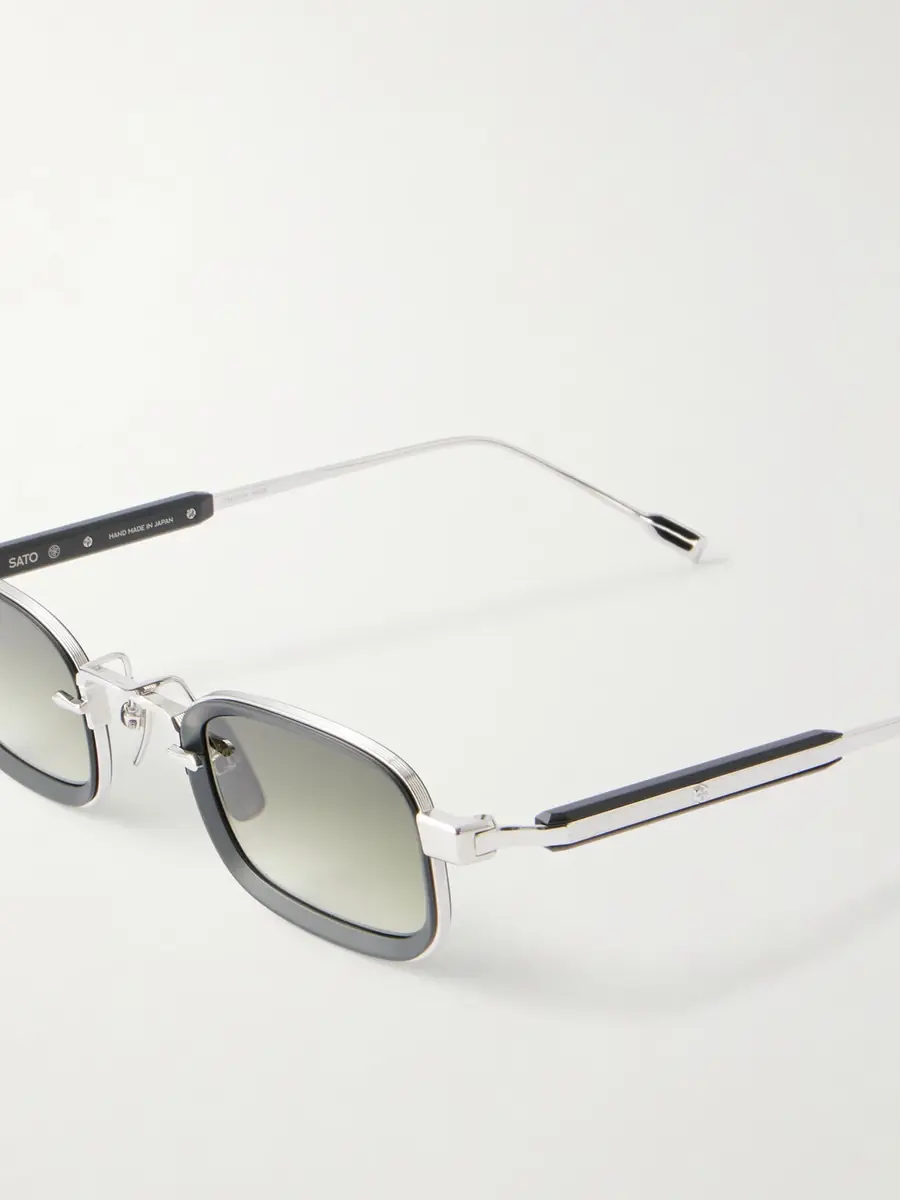 Sato Canicula Square-Frame Titanium Sunglasses - Men | Thumbnail 3