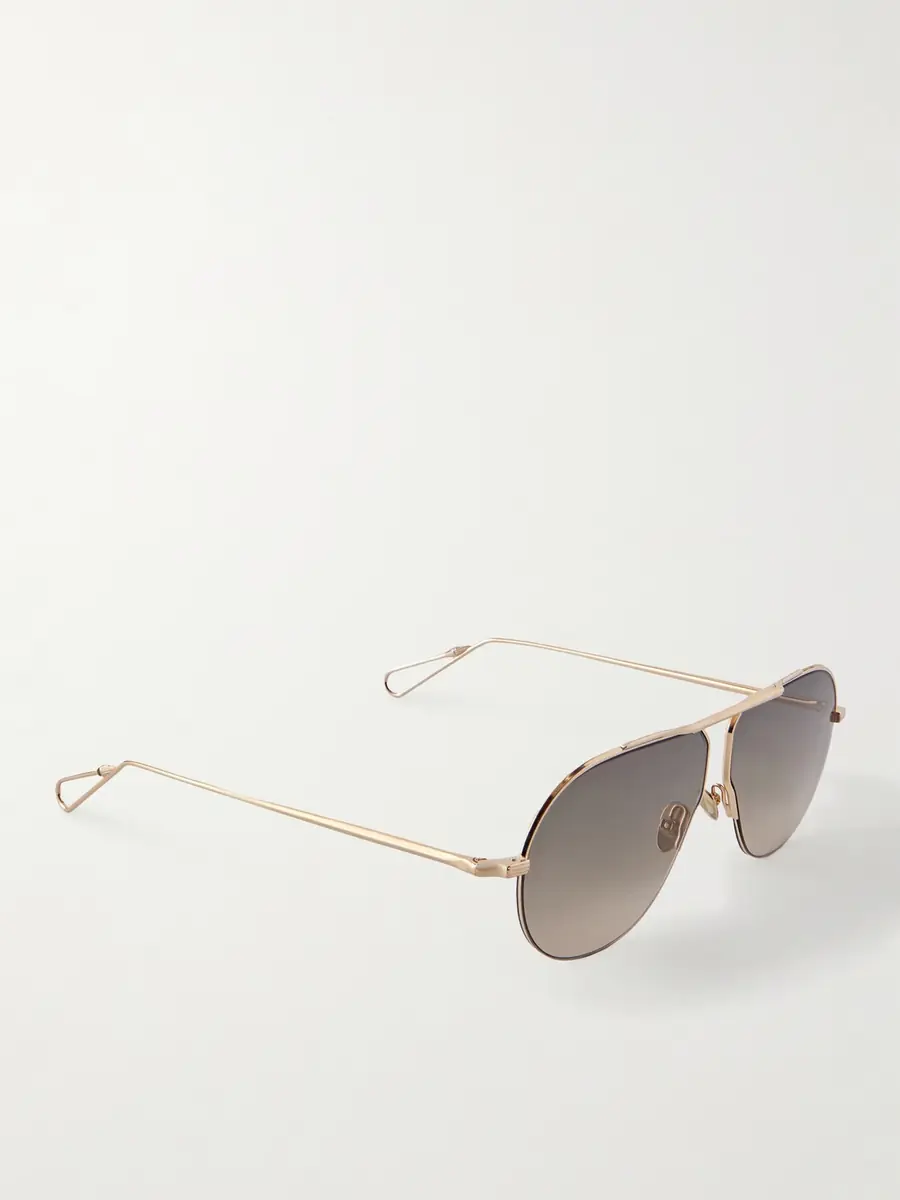 AHLEM Laplace Semi-Rimless Aviator-Style Gold-Tone Metal Sunglasses - Men | Thumbnail 4 AHLEM Laplace Semi-Rimless Aviator-Style Gold-Tone Metal Sunglasses - Men | Thumbnail 4