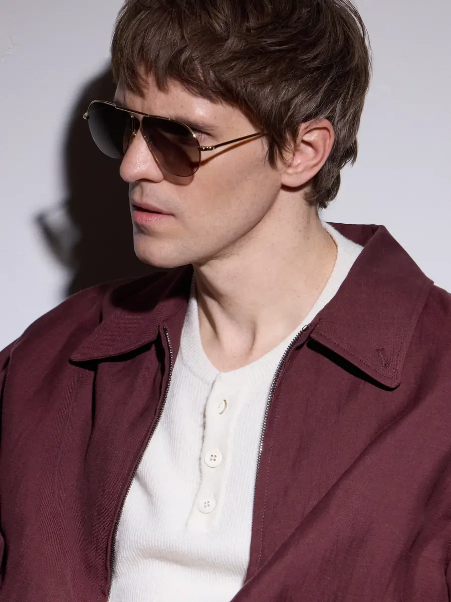 AHLEM Laplace Semi-Rimless Aviator-Style Gold-Tone Metal Sunglasses - Men | Thumbnail 5 AHLEM Laplace Semi-Rimless Aviator-Style Gold-Tone Metal Sunglasses - Men | Thumbnail 5
