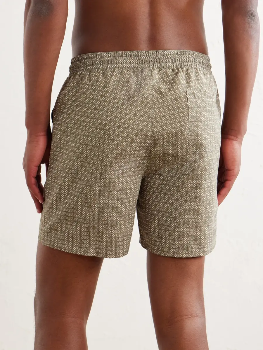 Brunello Cucinelli Straight-Leg Mid-Length Printed Shell Swim Shorts - Men | Thumbnail 3 Brunello Cucinelli Straight-Leg Mid-Length Printed Shell Swim Shorts - Men | Thumbnail 3