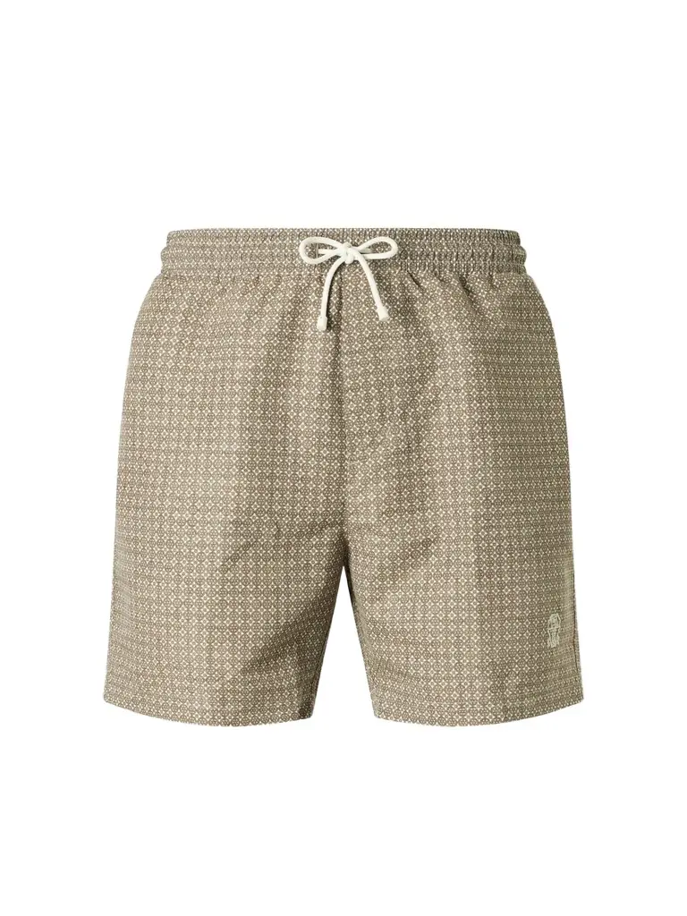 Brunello Cucinelli Straight-Leg Mid-Length Printed Shell Swim Shorts - Men
