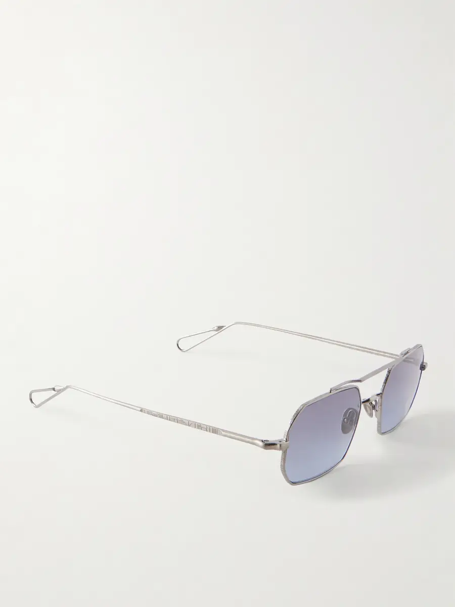 AHLEM Clovis Double-Bridge Aviator-Style Silver-Tone Metal Sunglasses - Men | Thumbnail 4 AHLEM Clovis Double-Bridge Aviator-Style Silver-Tone Metal Sunglasses - Men | Thumbnail 4