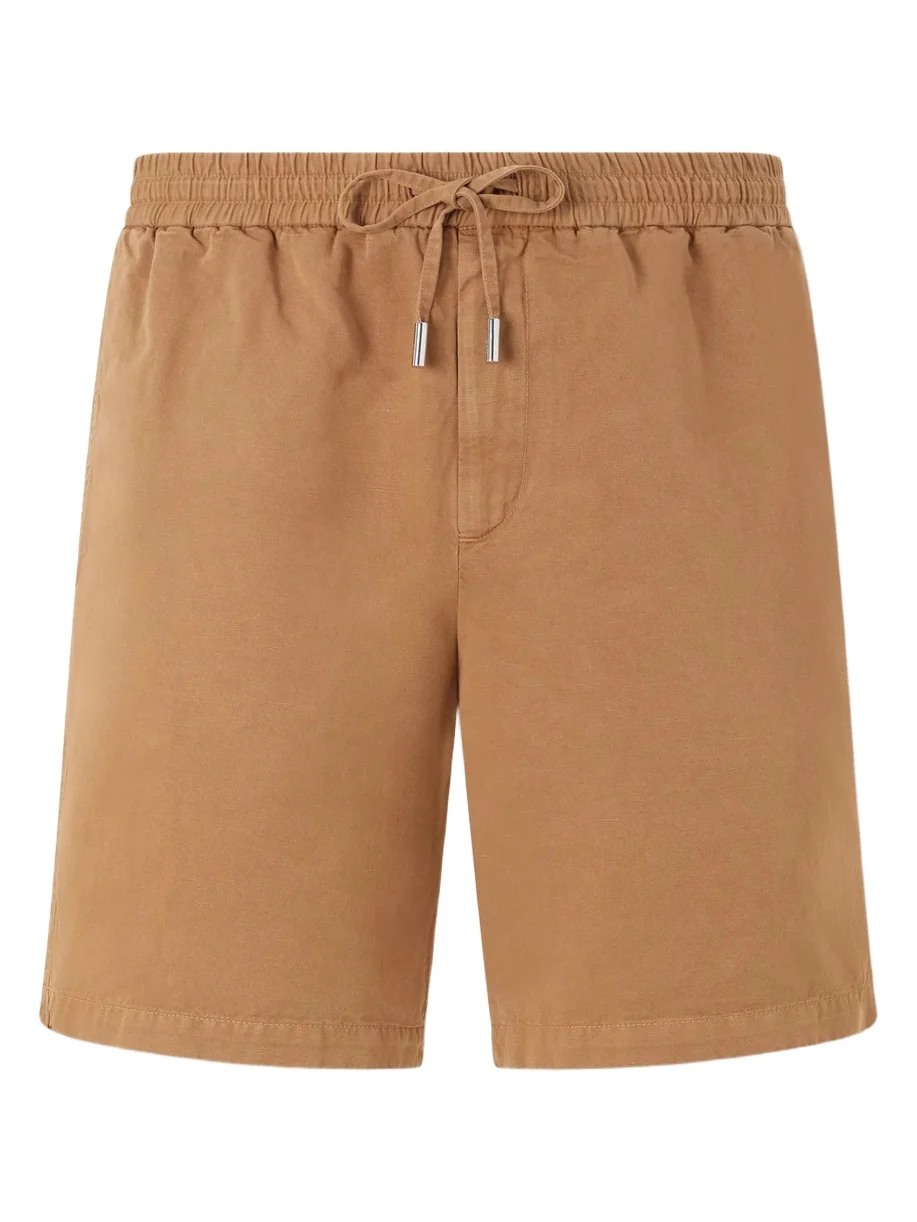 Straight-Leg Cotton and Linen-Blend Twill Drawstring Shorts - Men Straight-Leg Cotton and Linen-Blend Twill Drawstring Shorts - Men