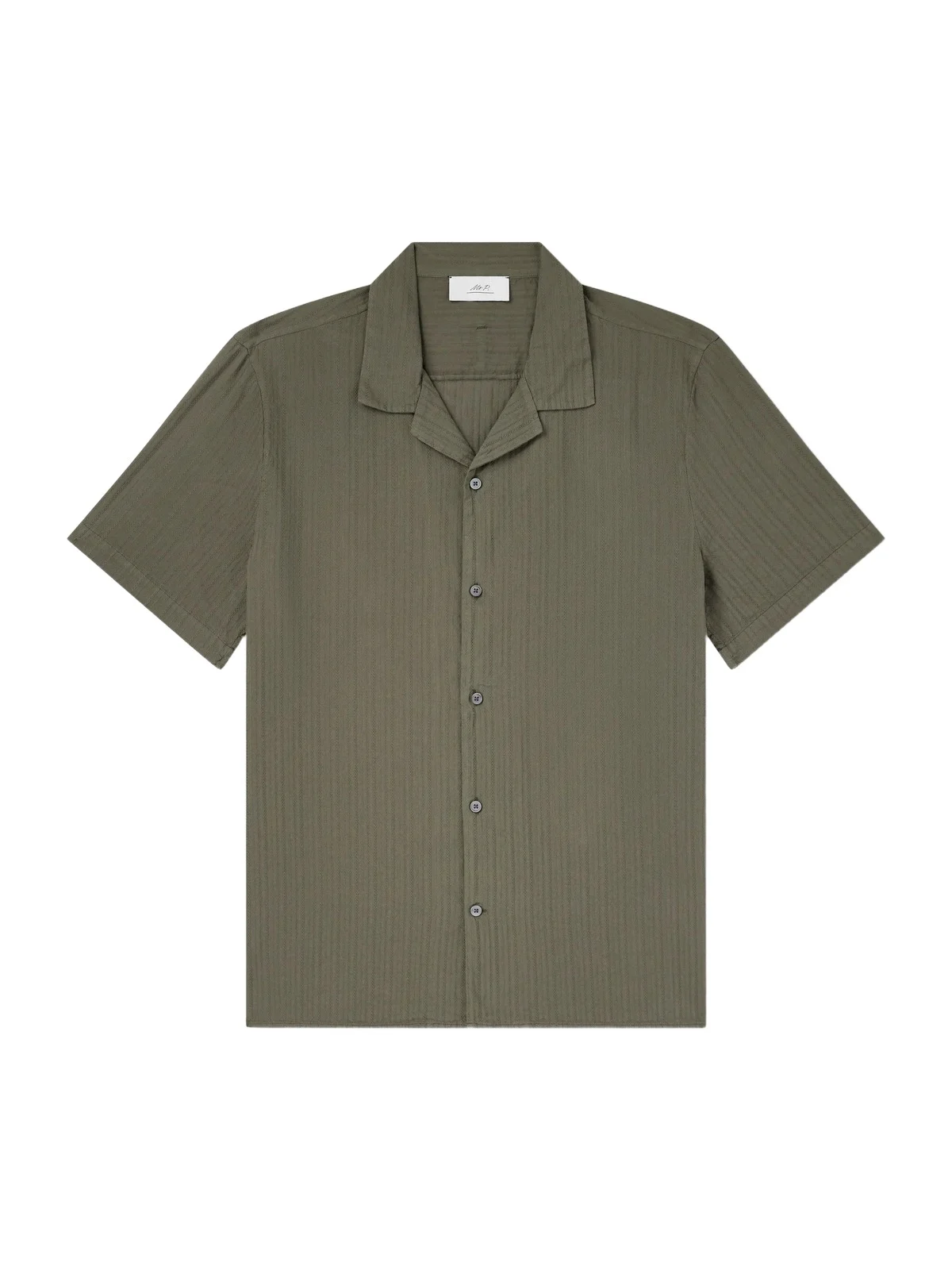 Camp-Collar Embroidered Cotton Shirt - Men
