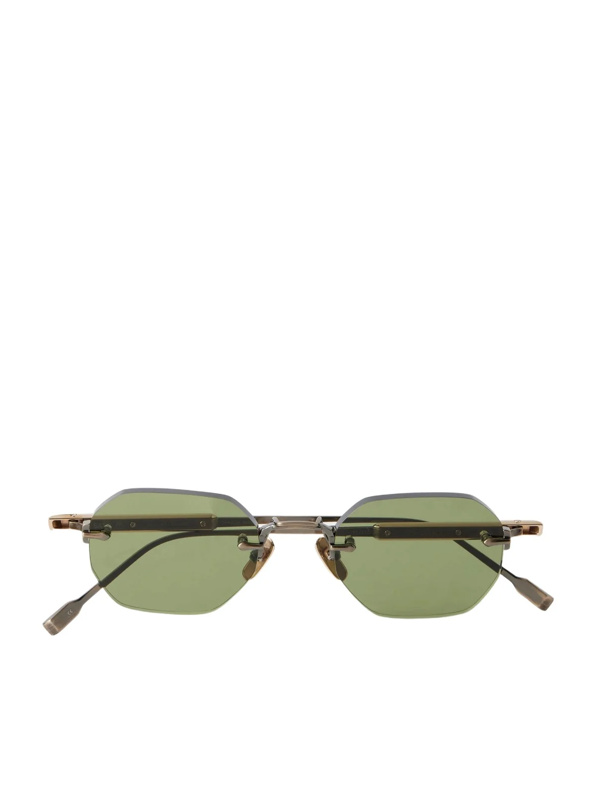 Terebellum II Rimless Square-Frame Rose Gold and Platinum-Coated Titanium Sunglasses - Men