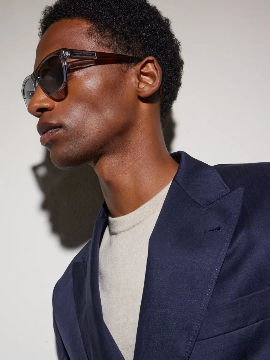 Brunello Cucinelli D-Frame Two-Tone Acetate Sunglasses - Men | Thumbnail 2 Brunello Cucinelli D-Frame Two-Tone Acetate Sunglasses - Men | Thumbnail 2