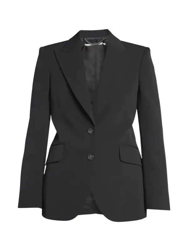 Single-Breasted Fitted Wool-Blend Blazer Single-Breasted Fitted Wool-Blend Blazer
