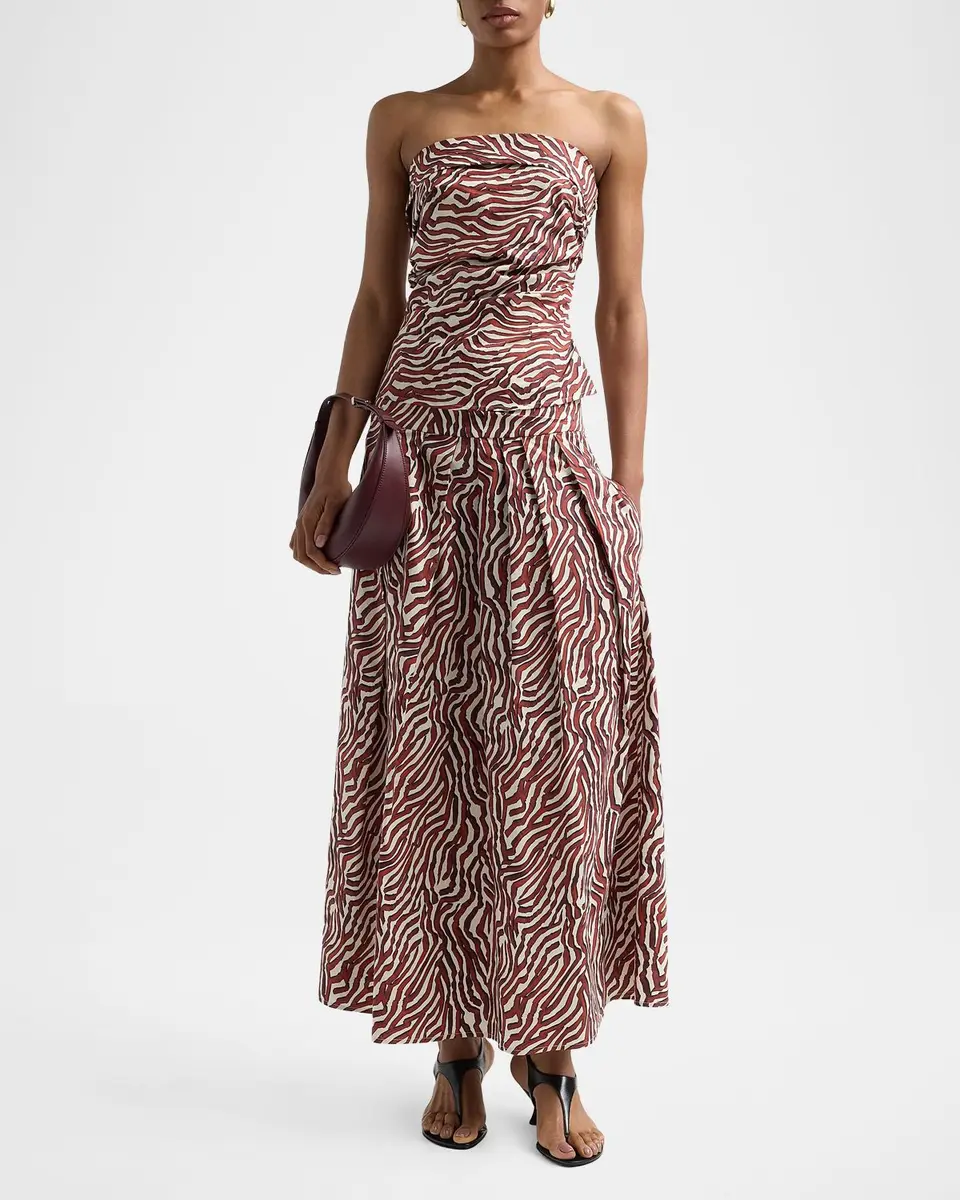 Proenza Schouler White Label Nessa Maxi Skirt in Poplin | Thumbnail 2 Proenza Schouler White Label Nessa Maxi Skirt in Poplin | Thumbnail 2
