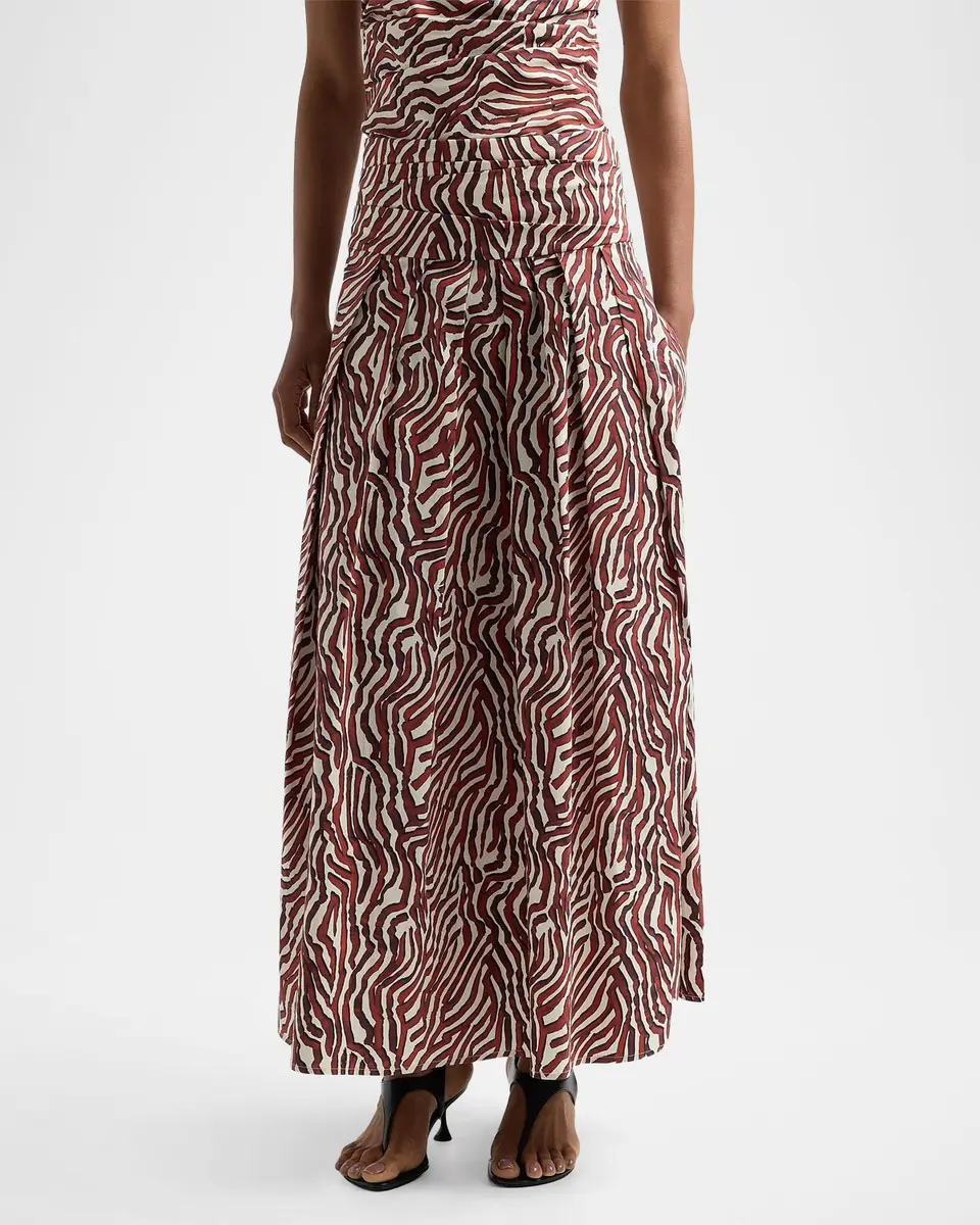 Proenza Schouler White Label Nessa Maxi Skirt in Poplin | Thumbnail 4 Proenza Schouler White Label Nessa Maxi Skirt in Poplin | Thumbnail 4