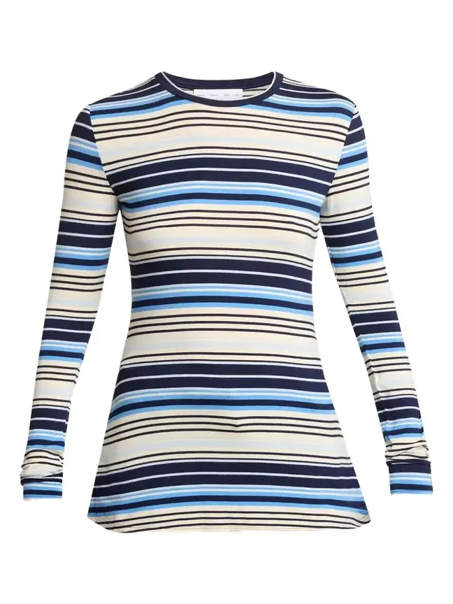 Mae Top In Striped Jersey
