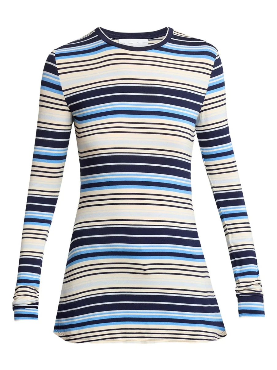 Proenza Schouler White Label Mae Top In Striped Jersey