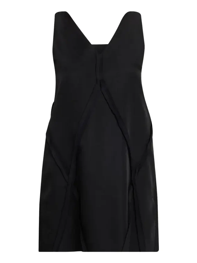 Seamed Sleeveless V-Neck Mini Dress Seamed Sleeveless V-Neck Mini Dress