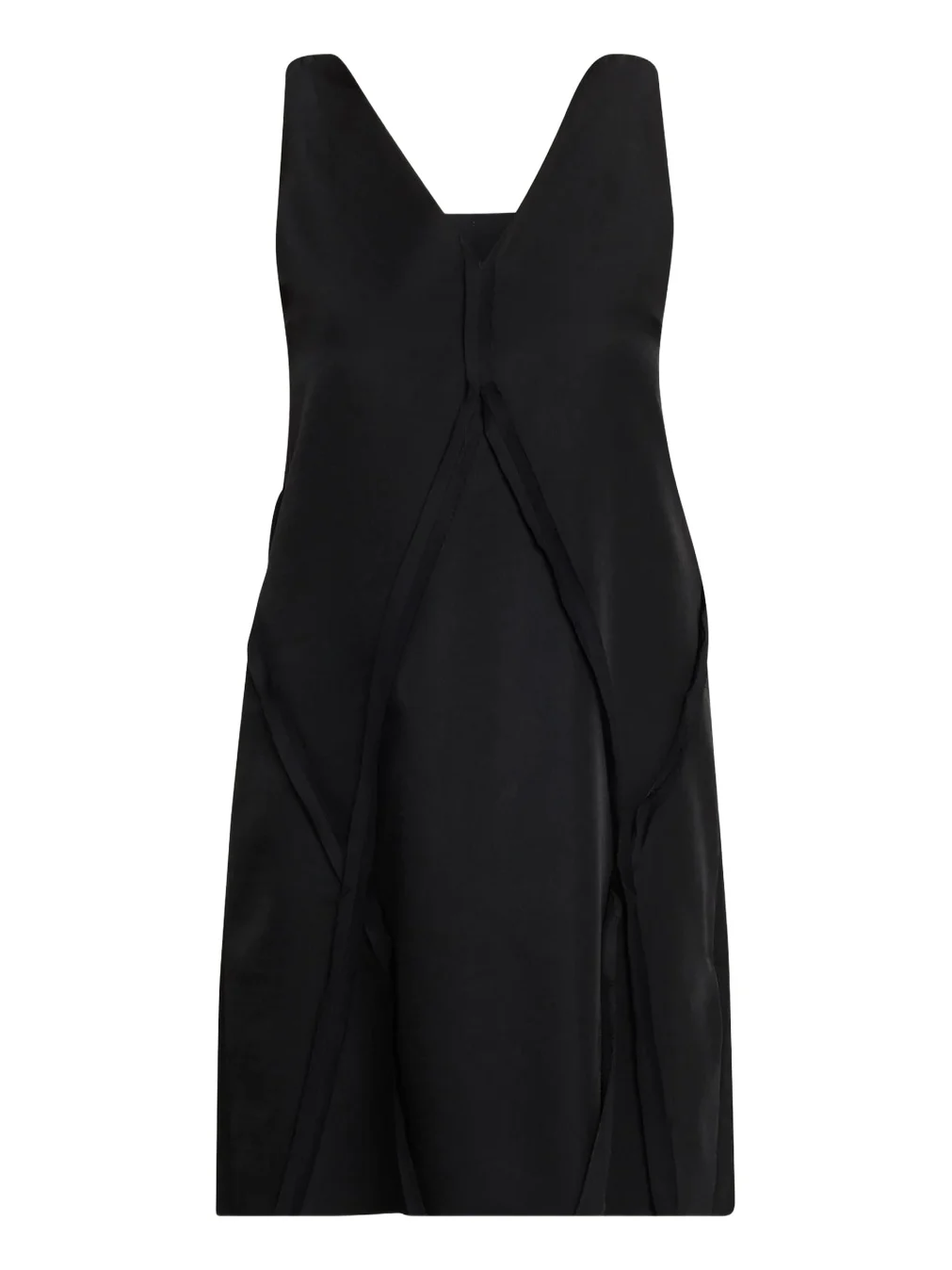 Seamed Sleeveless V-Neck Mini Dress