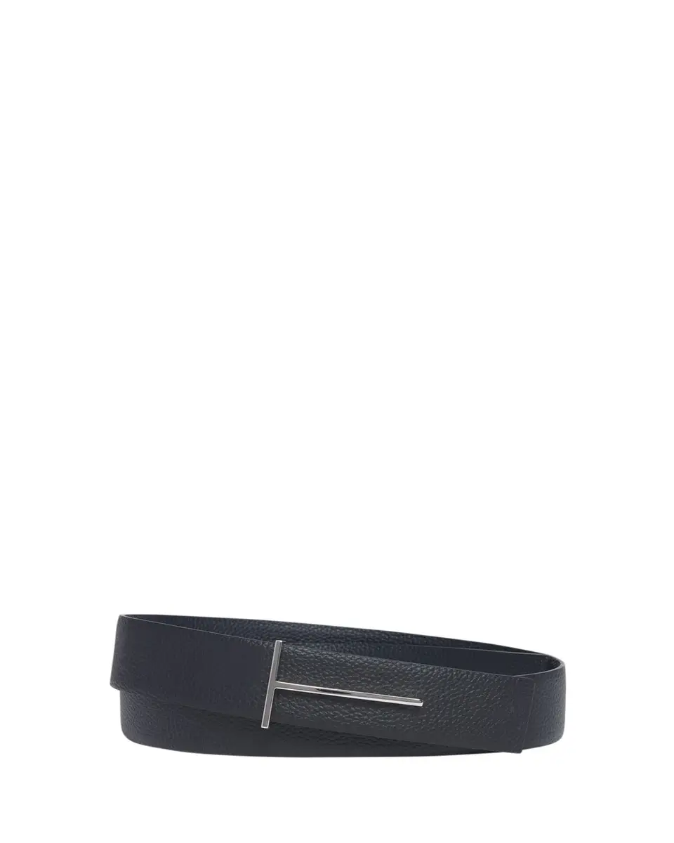 Tom Ford Men's Grained Leather T-Buckle Belt | Thumbnail 3