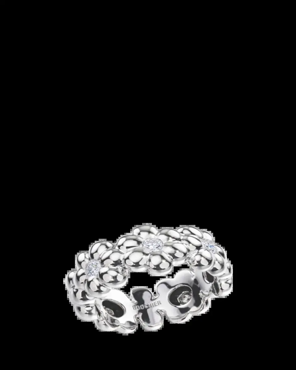 Boochier 18K White Gold Diamond Flower Puff Ring | Thumbnail 2 Boochier 18K White Gold Diamond Flower Puff Ring | Thumbnail 2
