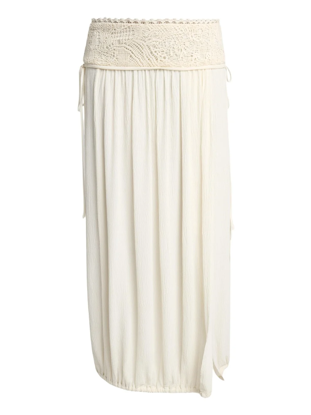 Isabel Marant Nilma Guipure Lace Crinkle Silk Midi Balloon Skirt