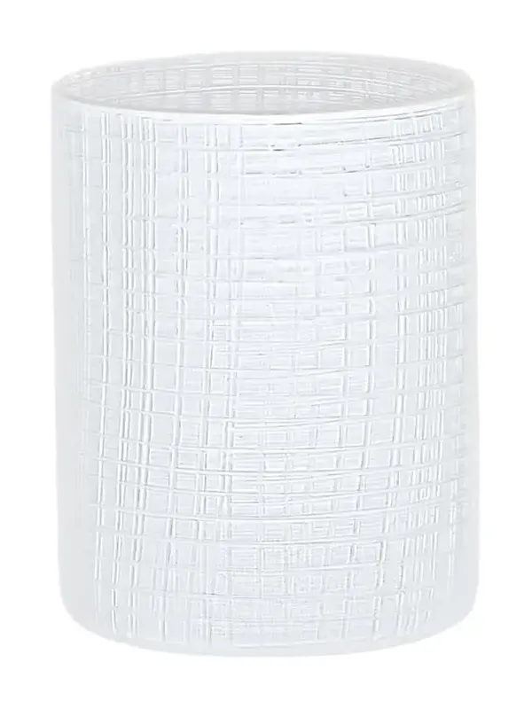 Labrazel Cambric Glass Toothbrush Holder, White Enamel