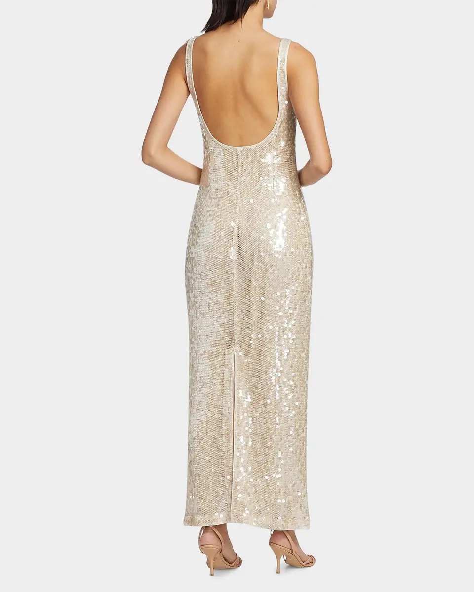 SIMKHAI Bex Sequined Tank Maxi Dress | Thumbnail 2 SIMKHAI Bex Sequined Tank Maxi Dress | Thumbnail 2