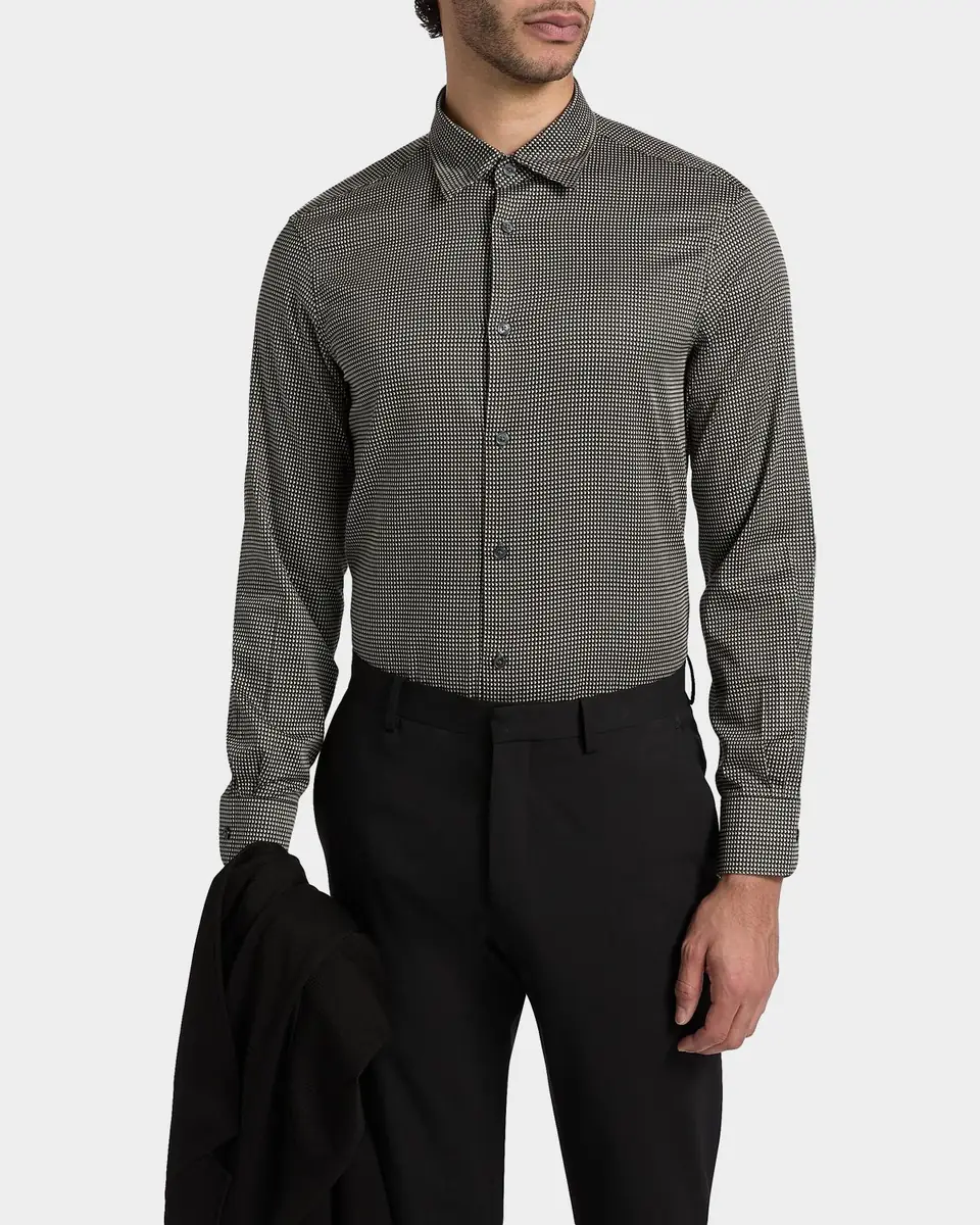Emporio Armani Birdseye Cotton Satin Sport Shirt | Thumbnail 4