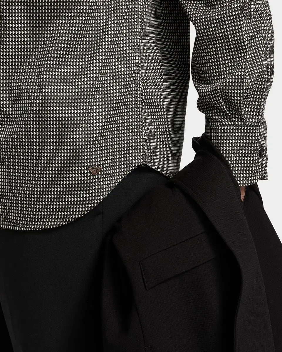 Emporio Armani Birdseye Cotton Satin Sport Shirt | Thumbnail 5