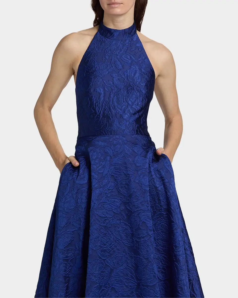 As It May Luna Jacquard Halter Gown | Thumbnail 4 As It May Luna Jacquard Halter Gown | Thumbnail 4