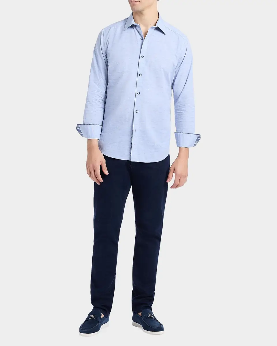 Robert Graham Avondale Woven Chambray Cotton Shirt | Thumbnail 2 Robert Graham Avondale Woven Chambray Cotton Shirt | Thumbnail 2