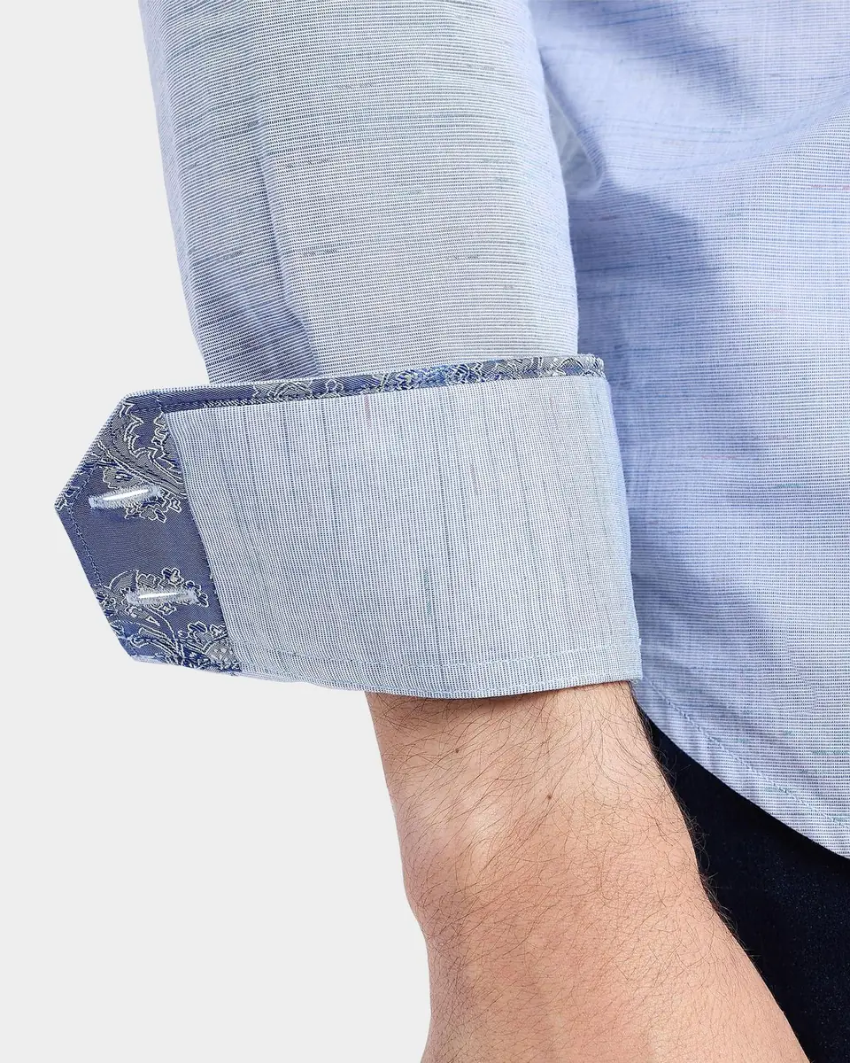Robert Graham Avondale Woven Chambray Cotton Shirt | Thumbnail 5 Robert Graham Avondale Woven Chambray Cotton Shirt | Thumbnail 5