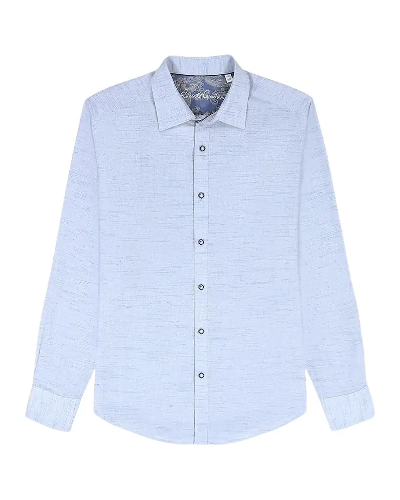 Robert Graham Avondale Woven Chambray Cotton Shirt | Image 1 Robert Graham Avondale Woven Chambray Cotton Shirt | Image 1