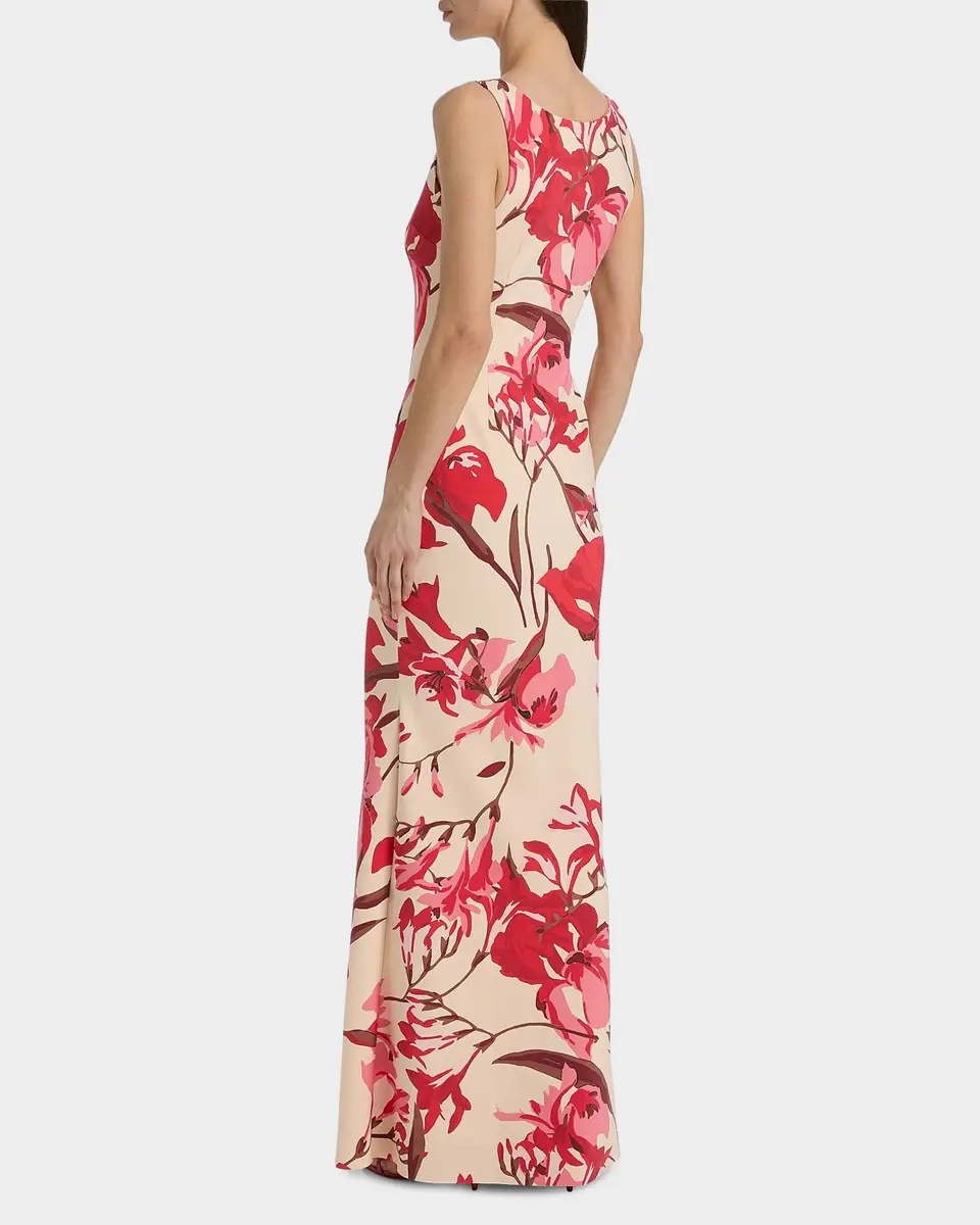 Chiara Boni La Petite Robe Lijia Floral Sleeveless Column Gown | Thumbnail 3 Chiara Boni La Petite Robe Lijia Floral Sleeveless Column Gown | Thumbnail 3