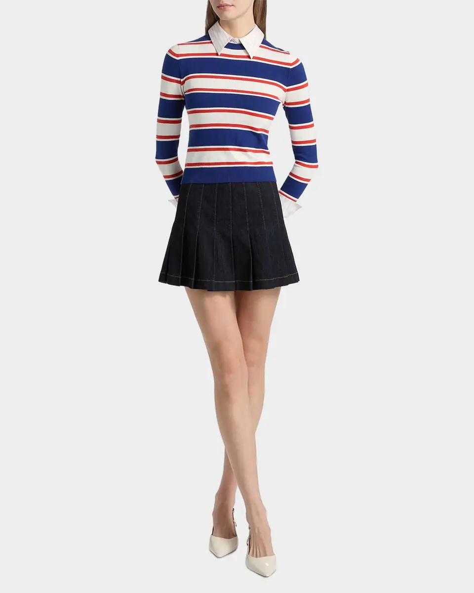 ALICE + OLIVIA Carter Denim Miniskirt | Thumbnail 2