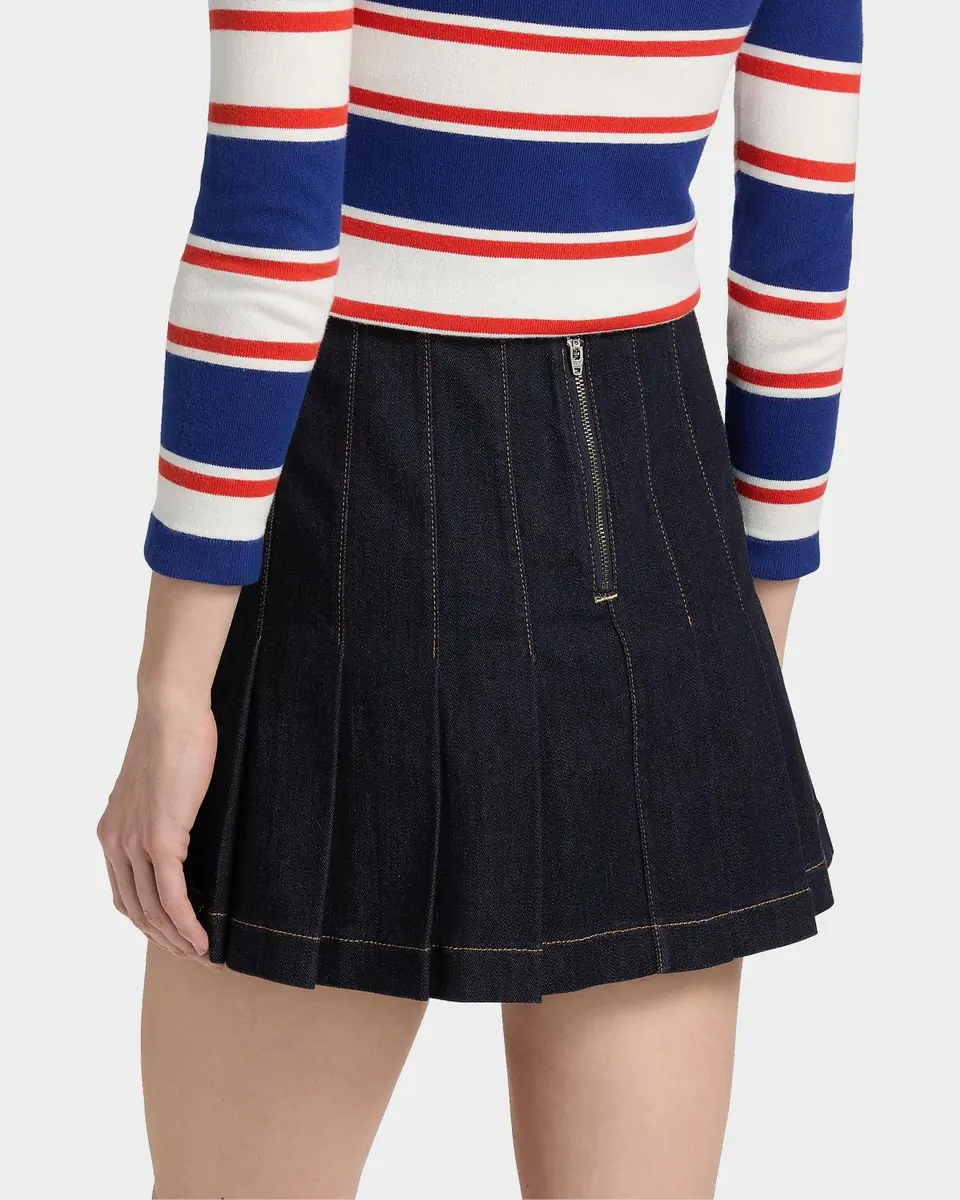 ALICE + OLIVIA Carter Denim Miniskirt | Thumbnail 3
