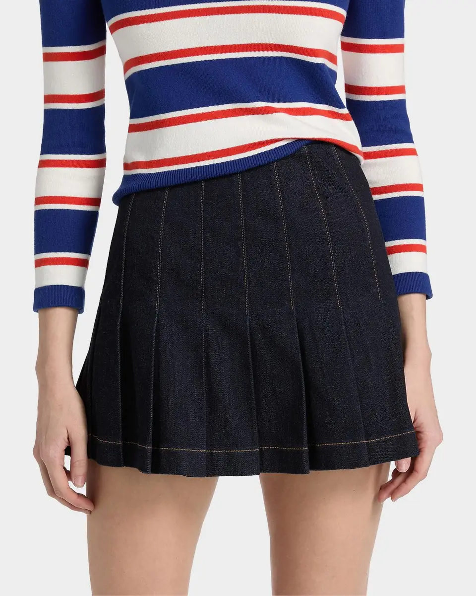 ALICE + OLIVIA Carter Denim Miniskirt | Thumbnail 4