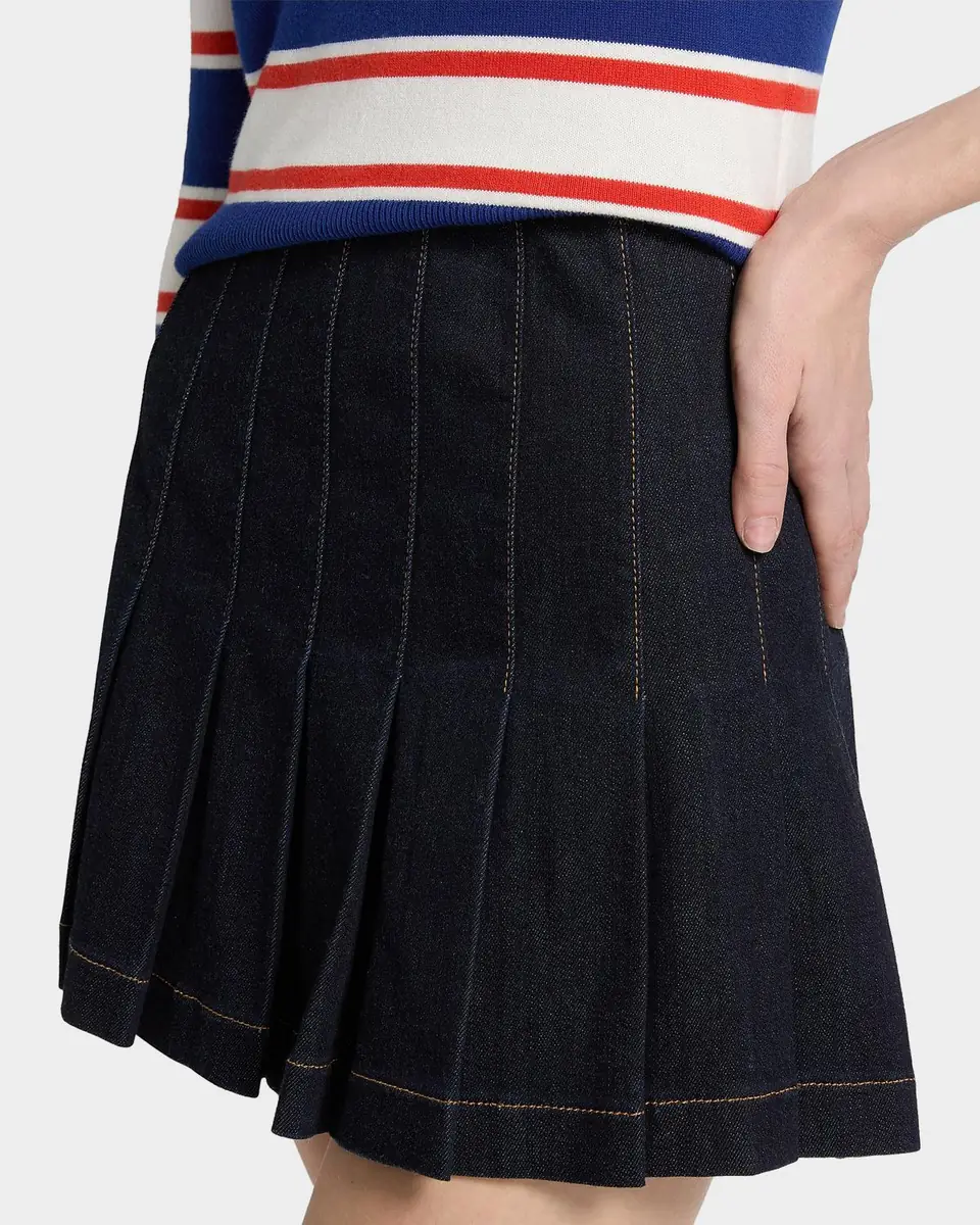 ALICE + OLIVIA Carter Denim Miniskirt | Thumbnail 5