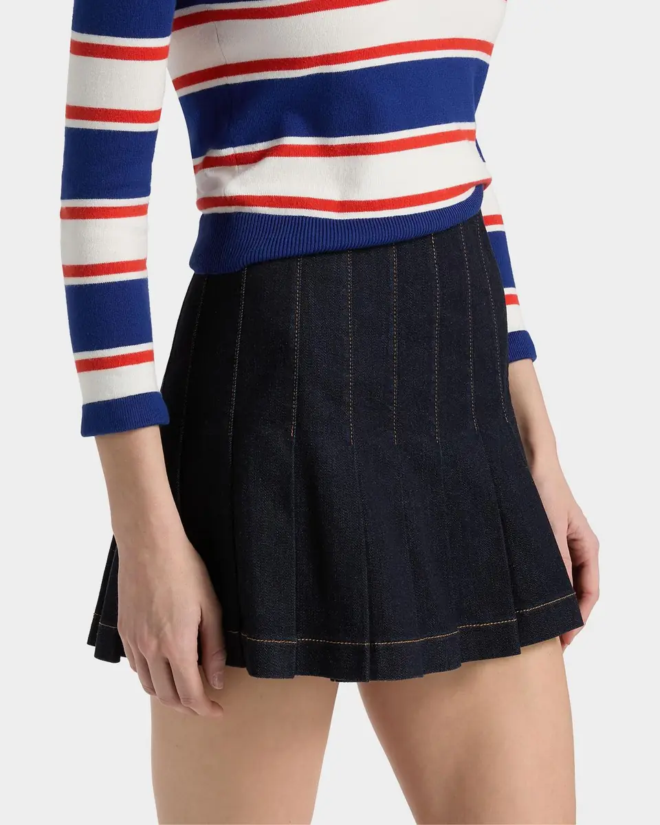 ALICE + OLIVIA Carter Denim Miniskirt | Thumbnail 7