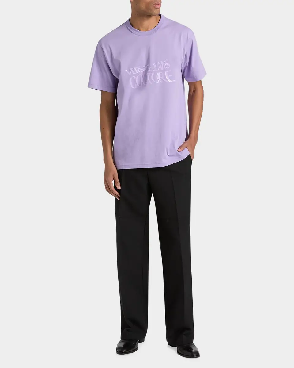 Versace Jeans Couture Screen-Printed Logo Cotton T-Shirt | Thumbnail 2 Versace Jeans Couture Screen-Printed Logo Cotton T-Shirt | Thumbnail 2