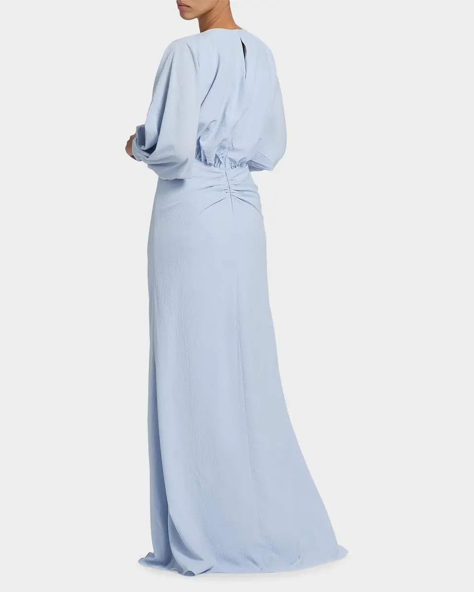Amsale Gathered A-Line Gown | Thumbnail 2