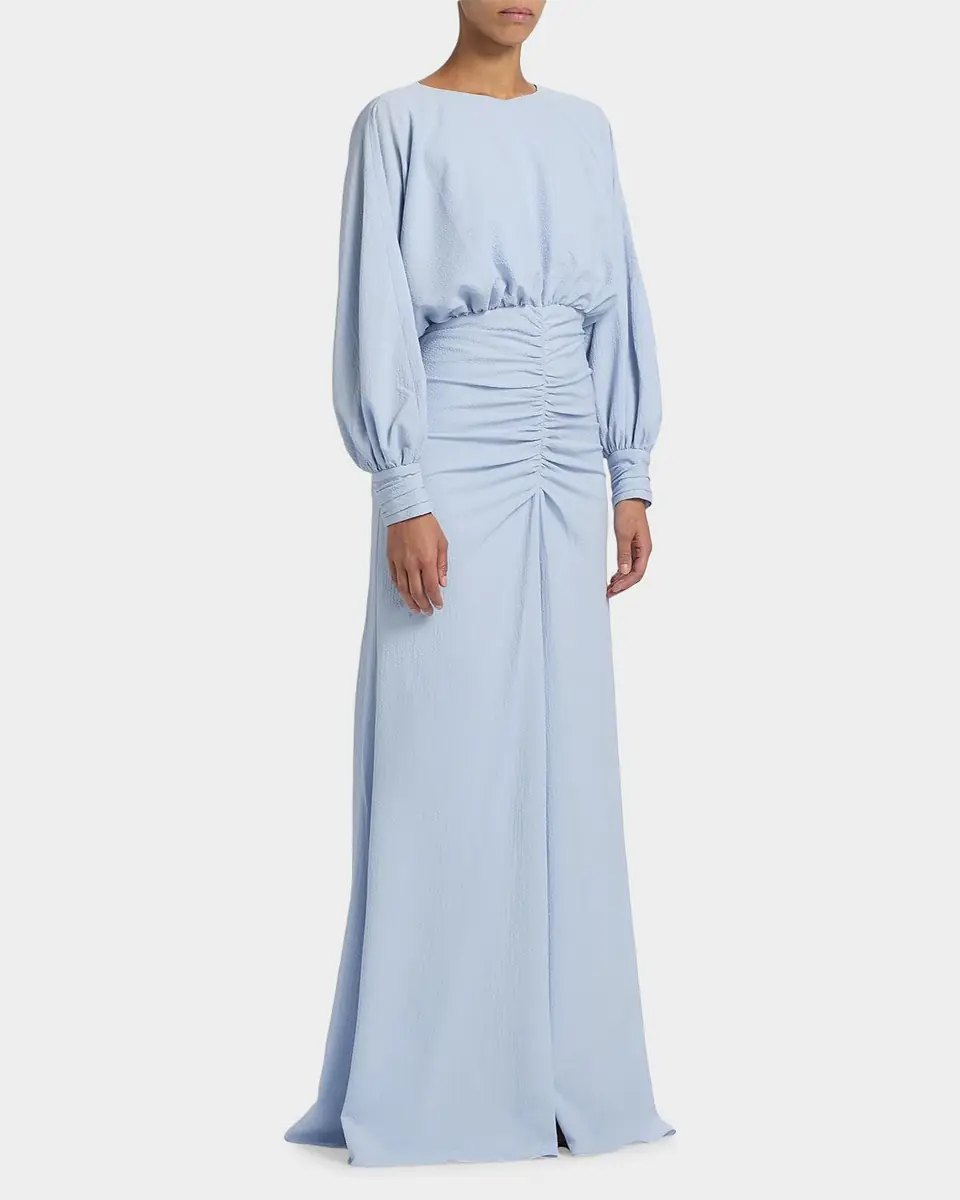 Amsale Gathered A-Line Gown | Thumbnail 6