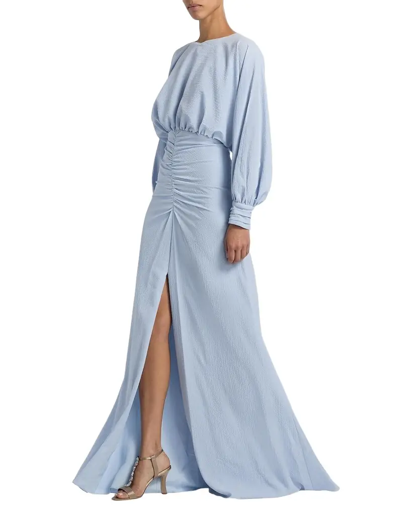 Amsale Gathered A-Line Gown | Image 1 Amsale Gathered A-Line Gown | Image 1