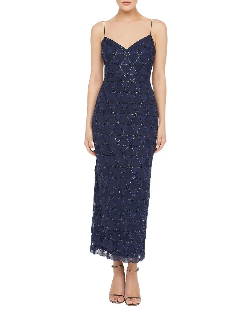 Theia Elsy Beaded Tulle Cocktail Dress | Image 1 Theia Elsy Beaded Tulle Cocktail Dress | Image 1