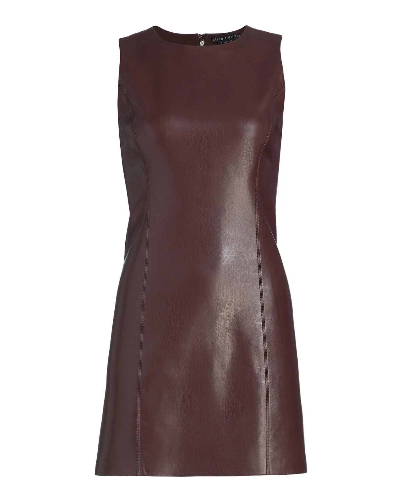 Alice + Olivia Lena Vegan Leather Minidress