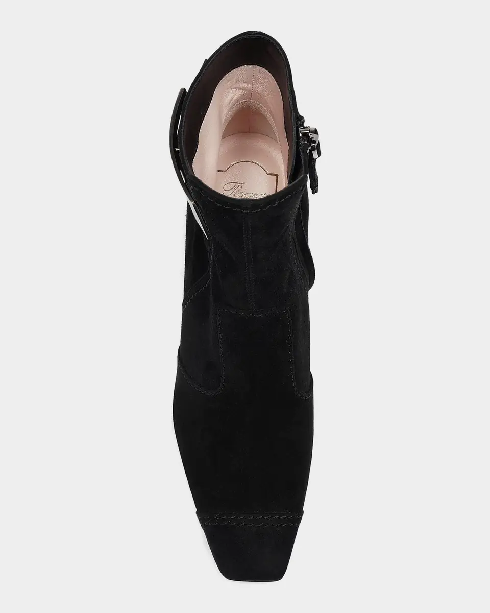Roger Vivier Trompette 70MM Suede Booties | Thumbnail 4 Roger Vivier Trompette 70MM Suede Booties | Thumbnail 4