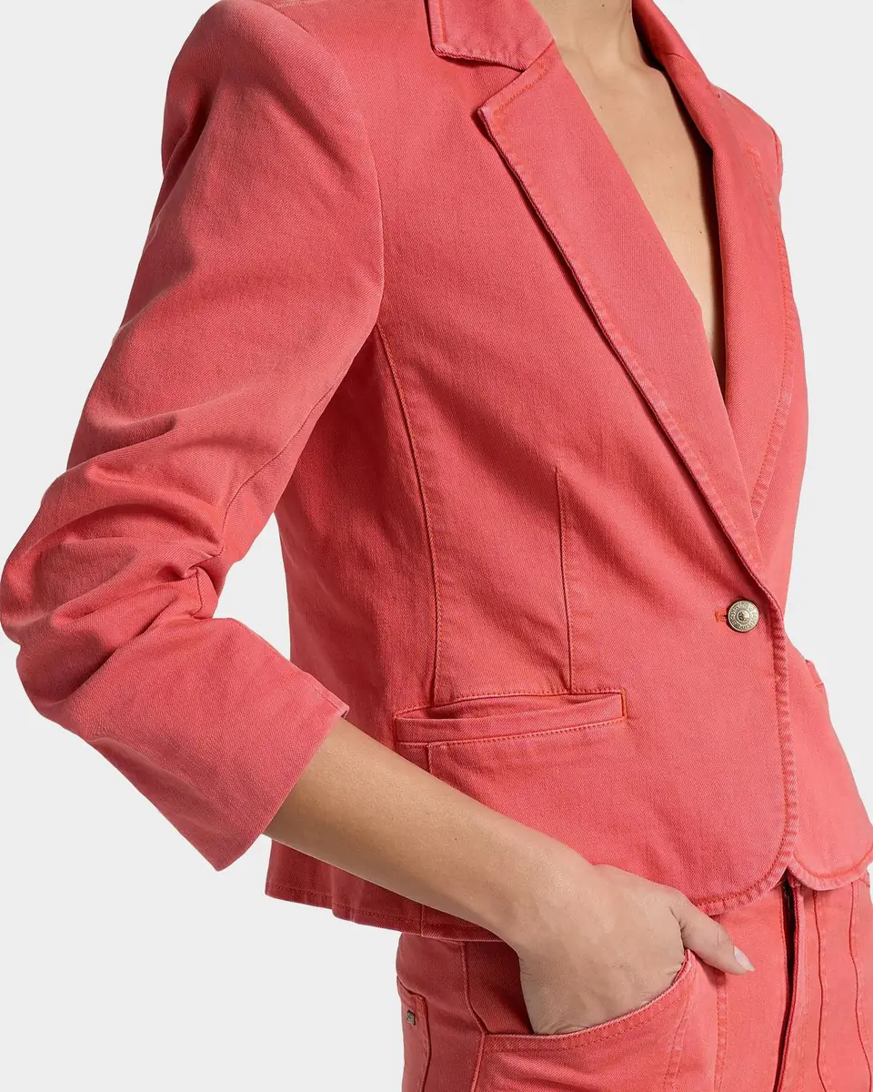 Cinq à Sept Le Petit Khloe Denim Single-Breasted Blazer | Thumbnail 5 Cinq à Sept Le Petit Khloe Denim Single-Breasted Blazer | Thumbnail 5